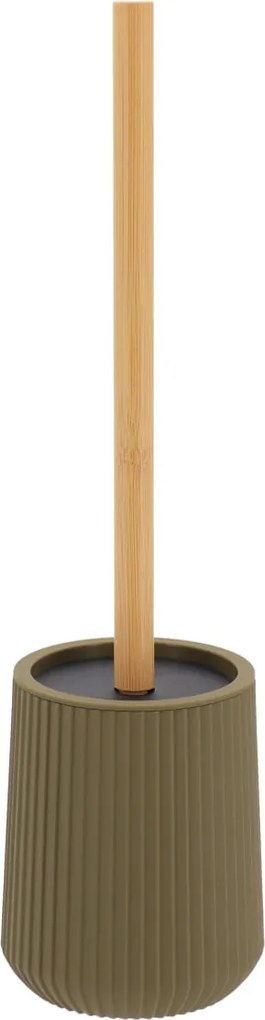 WC kefa Roza, olivová/s drevenými prvkami