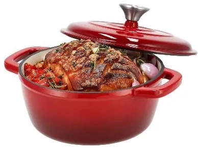 Silvercrest® Liatinový hrniec, 2,8 l (červená) (100393108)