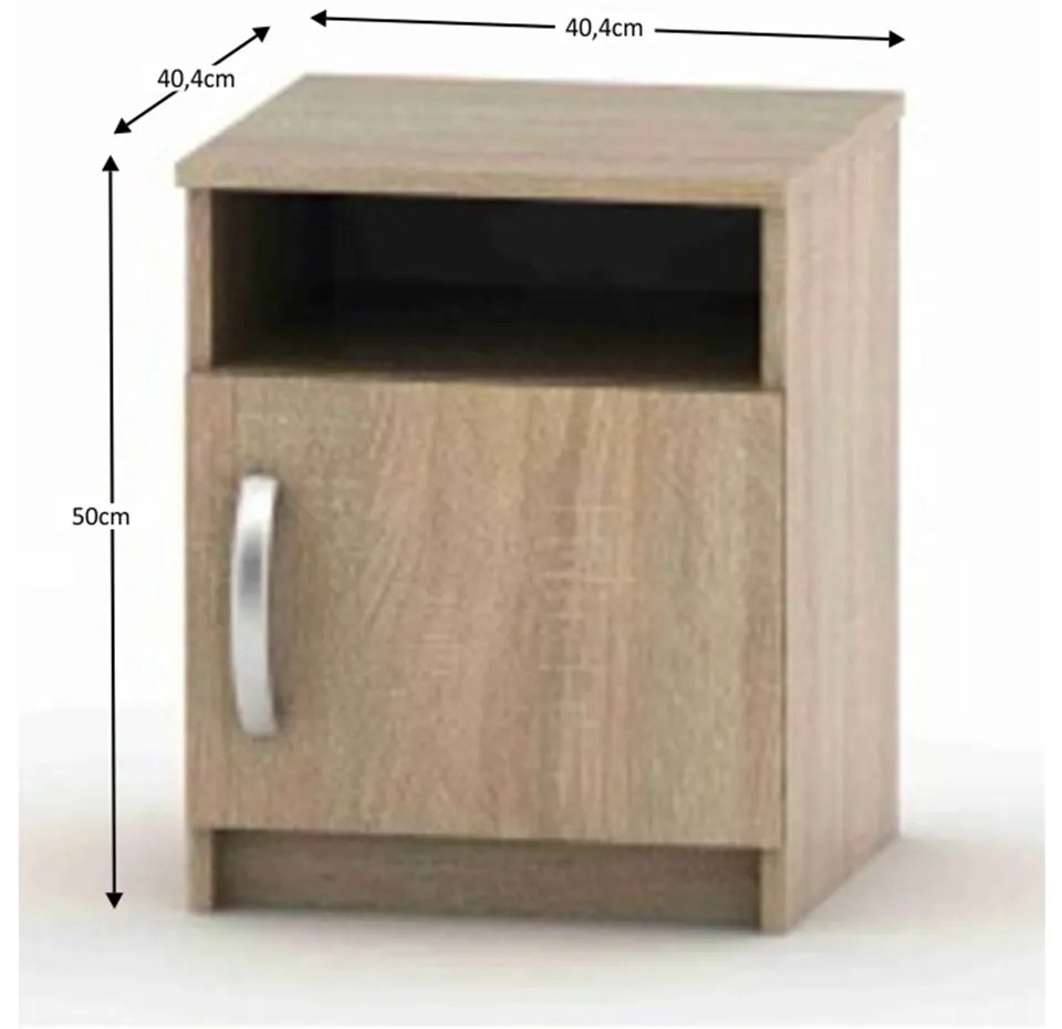 Nočný stolík BETTY 2, dub Sonoma