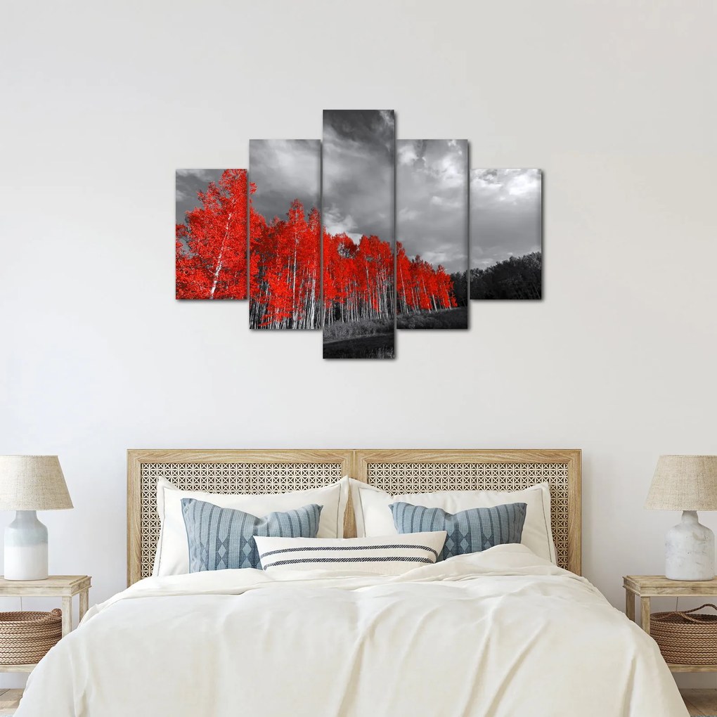 Obraz - Stromy vo farbe jesene (150x105 cm)