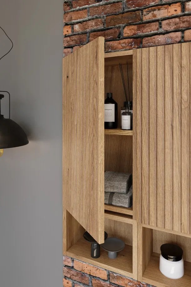 Závěsná horní koupelnová skříňka Nova 83-20-1D dub coast evoke