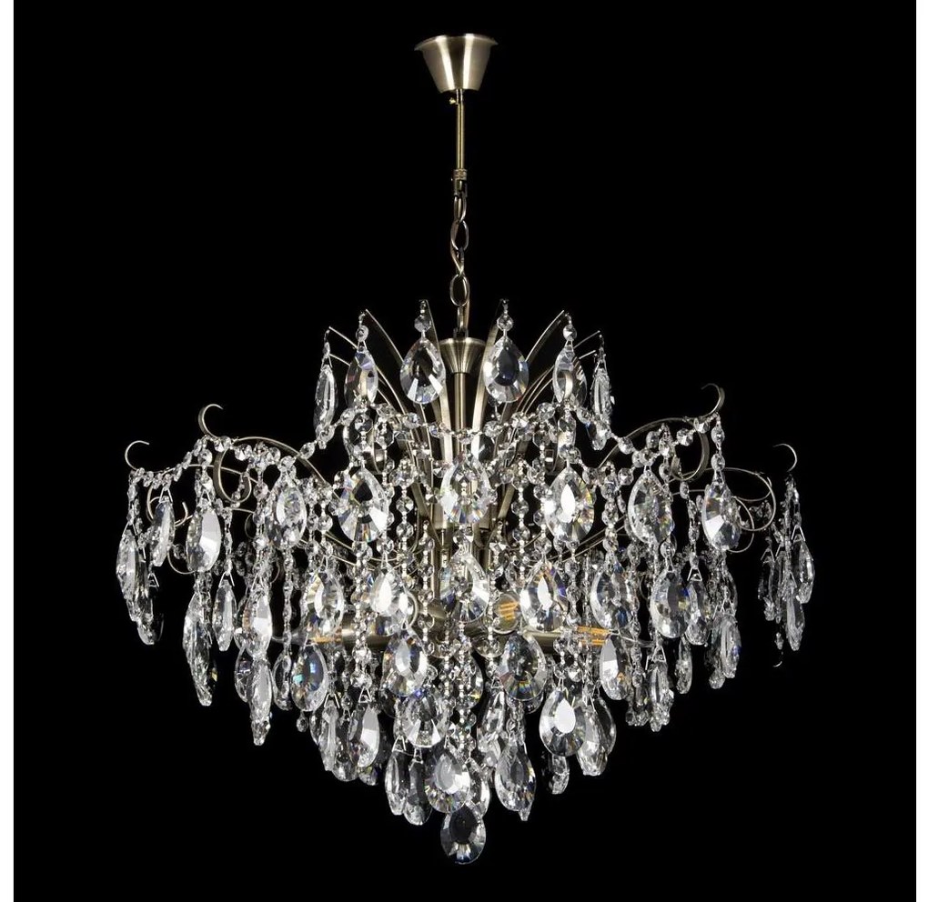 Krištáľový luster na reťazi 6xE27/60W/230V