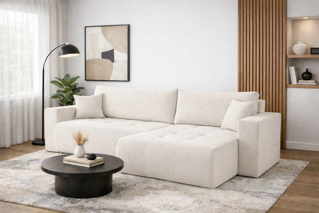 ROHOVÁ SEDAČKA TRAVIS WIND 02 SMOTANOVÁ 277 x 143