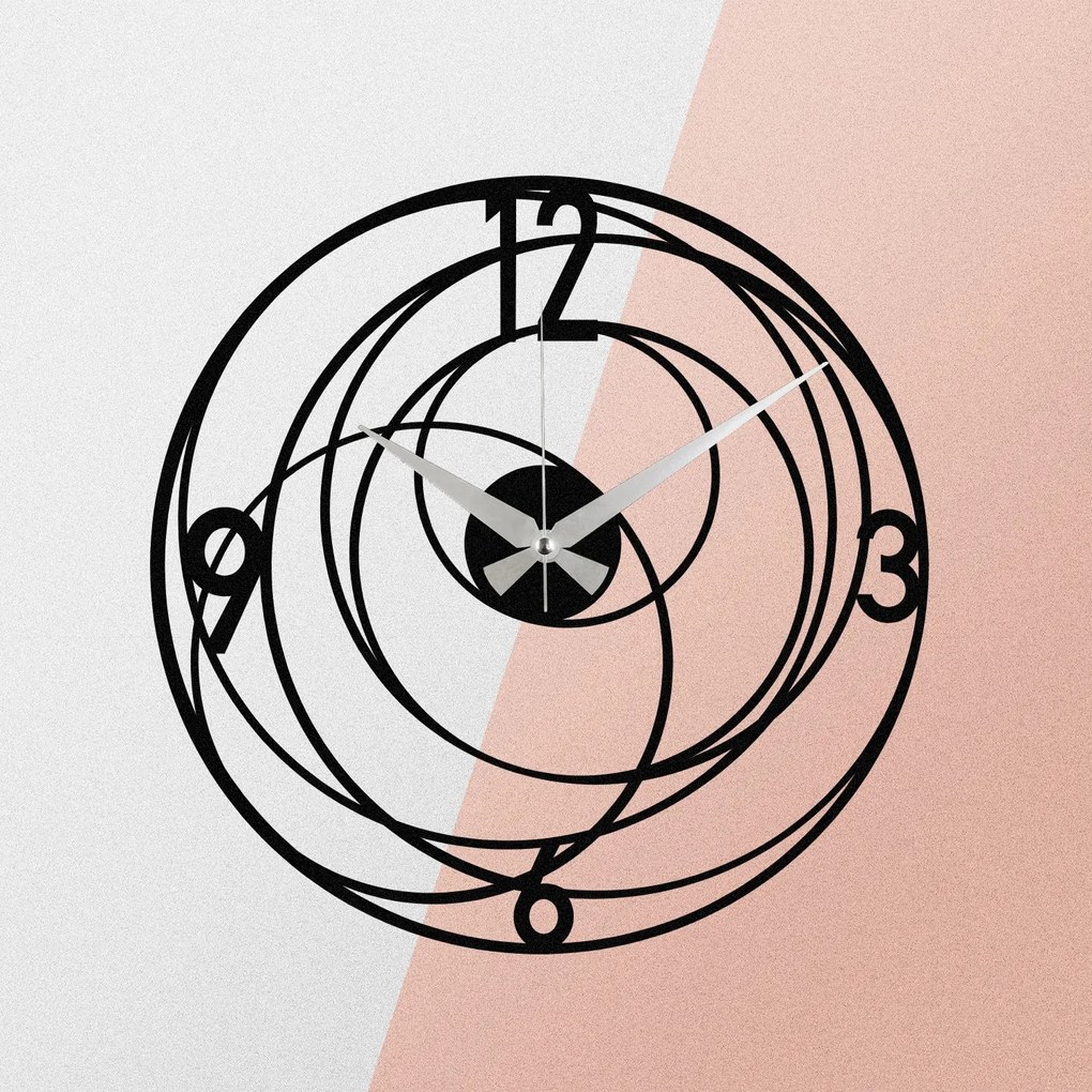 Nástenné kovové hodiny Enzoclock čierne