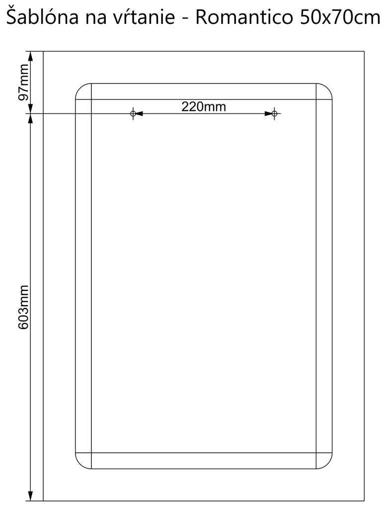 LED zrkadlo Romantico 80x140cm teplá biela - wifi aplikácia