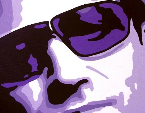 Ručne maľovaný POP Art obraz Bono-U2