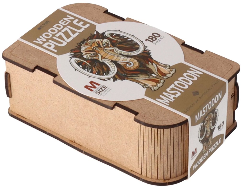 EWA Drevené puzzle v krabičke - Mastodont