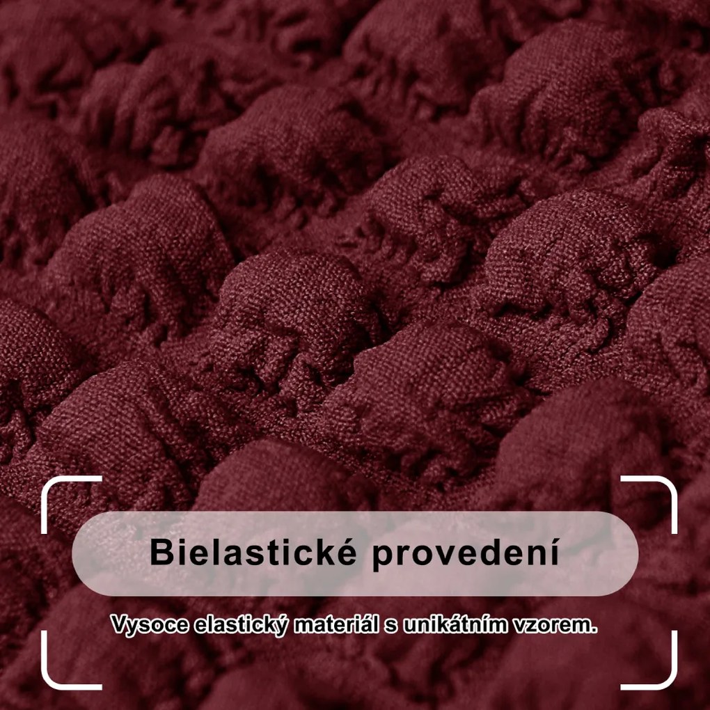 Bielastický poťah na trojmiestnu pohovku BestBerg / vínová