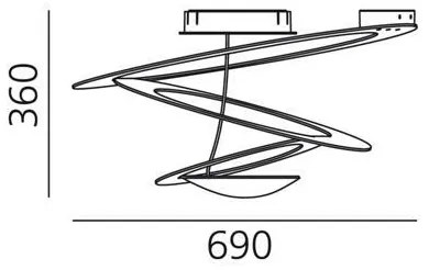 Artemide 1255110A-LED Stmievateľné stropné svietidlo PIRCE LED/44W/230V 3000K biela