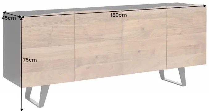 Dizajnová komoda Maalik 180 cm akácia