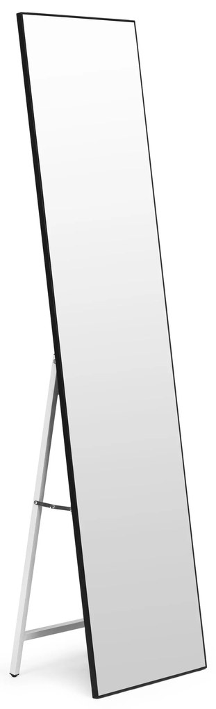 ModernHome Veľké stojace zrkadlo 159 cm, hliník - čierny rám