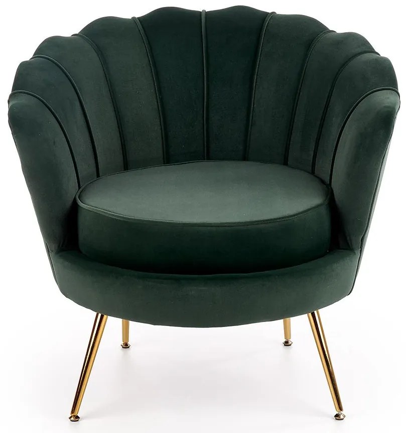 Kreslo Amorinito zelená/zlatý