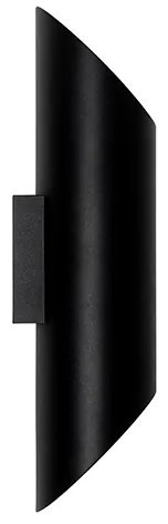 Moderná nástenná lampa čierna so zlatým vnútrom 9,6 cm - Organo