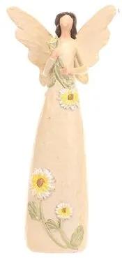 Anjelik s kvetinovým motívom Florencia, 8 x 16 x 5 cm