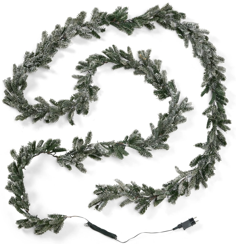 LED girlanda z imitácie jedľových vetvičiek