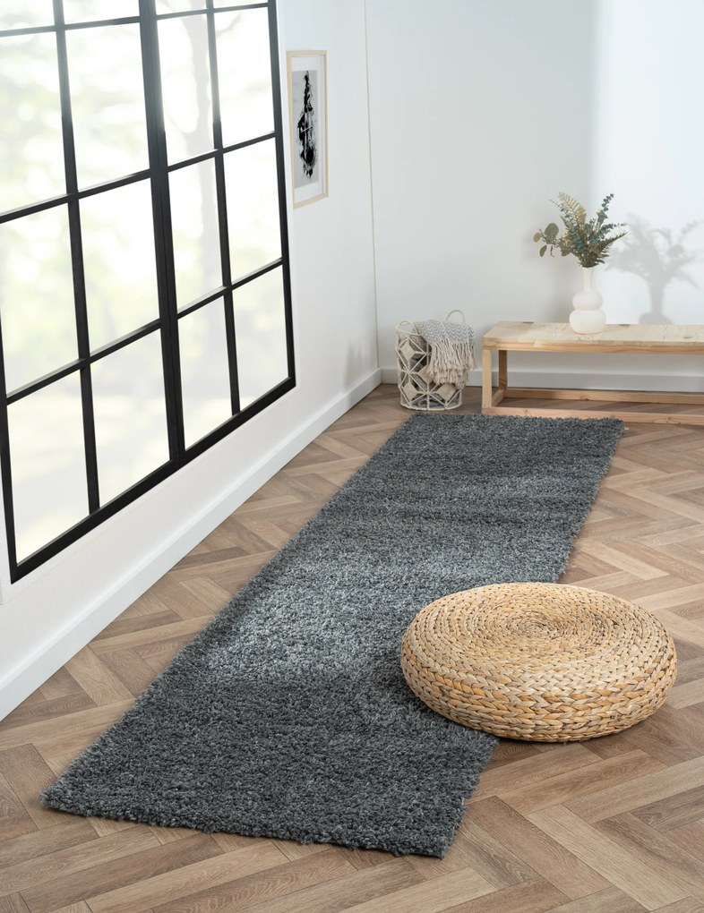 Behúň My Shaggy dunkelgrau, 80x300, šedá, chodba / predsieň, My Flair