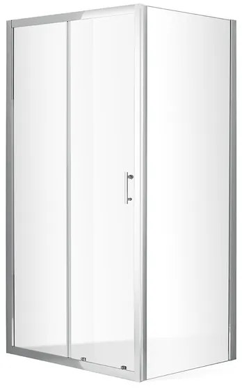 Posuvné sprchové dvere OBD2 s pevnou stenou OBB 100 cm 80 cm