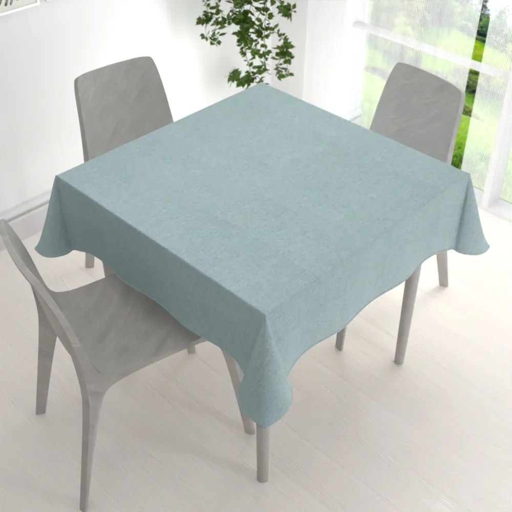 Biante Dekoračný štvorcový obrus BKW-212 Mätovo zelený žíhaný 120x120 cm