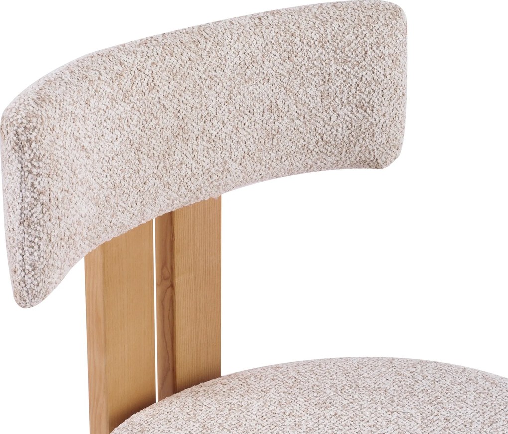 Jídelní židle Matteo z masivu béžová/světle hnědá