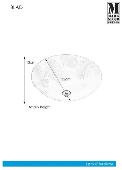Markslöjd 107754 - Stropné svietidlo BLAD 2xE14/40W/230V pr. 35 cm