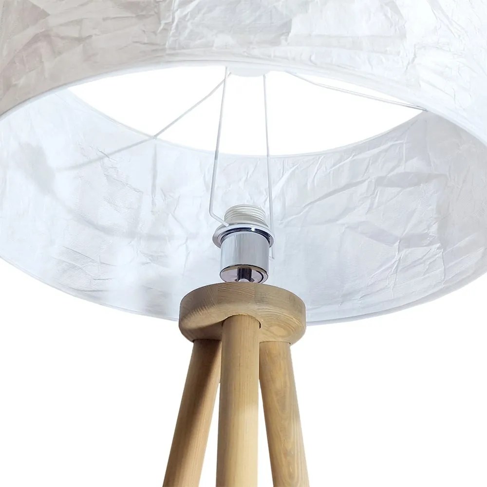 Stojací lampa LAURA 50 cm mořená borovice/bílá