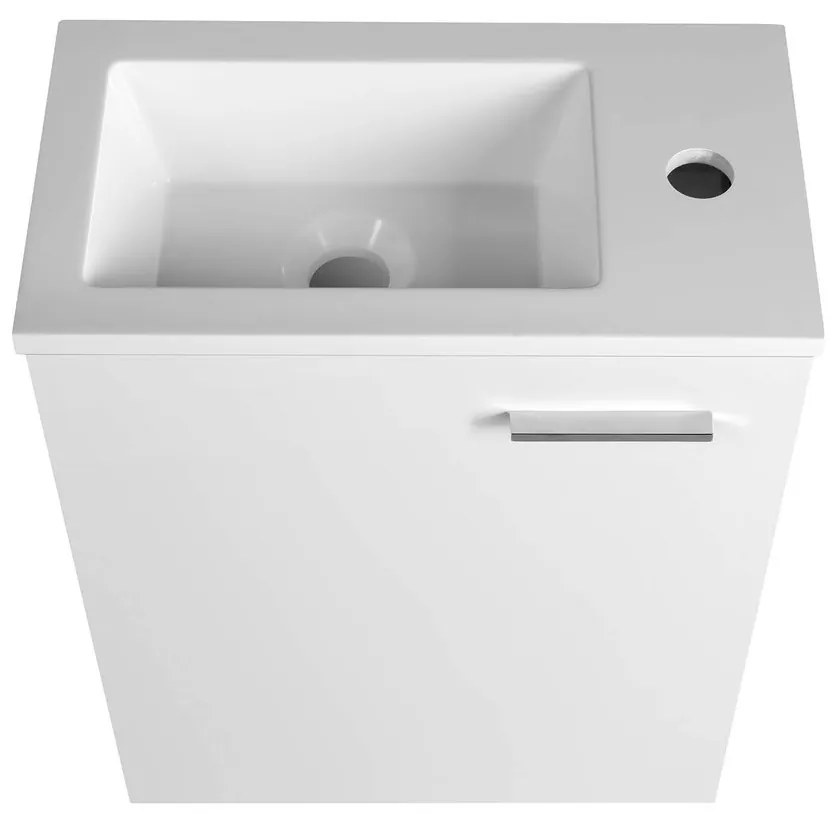 Aqualine Aqualine, ZOJA skrinka s keramickým umývadlom 40x22 cm, biela, 51049A-01