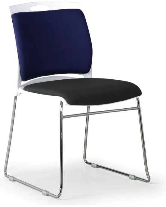Konferenčná stolička BODA, čierna/modrá
