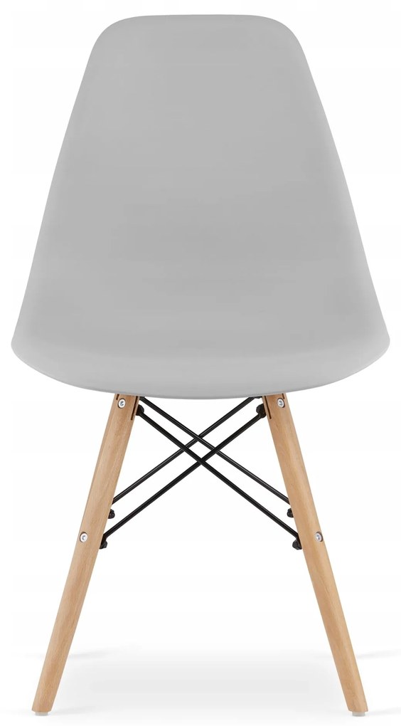 Set štvorcový stôl 80x80 dub sonoma + 4 stoličky OSAKA sivá