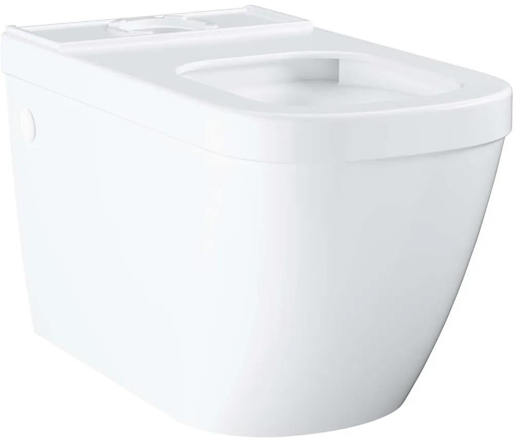 GROHE Euro Ceramic WC misa kombi Rimless s hlbokým splachovaním, Triple Vortex, variabilný odpad, 368 x 670 mm, alpská biela, s povrchovou úpravou PureGuard, 3933800H
