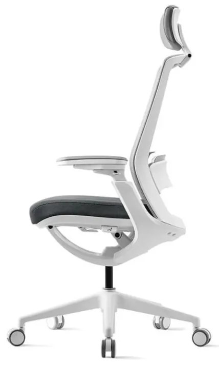 Kancelárska ergonomická stolička ROLY White — sieť, látka, biela / viac farieb Zelená