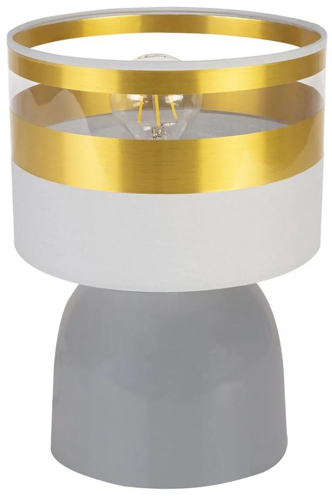 Stolná lampa Intense Gold, 1x textilné tienidlo (výber zo 6 farieb), (výber z 3 farieb konštrukcie)