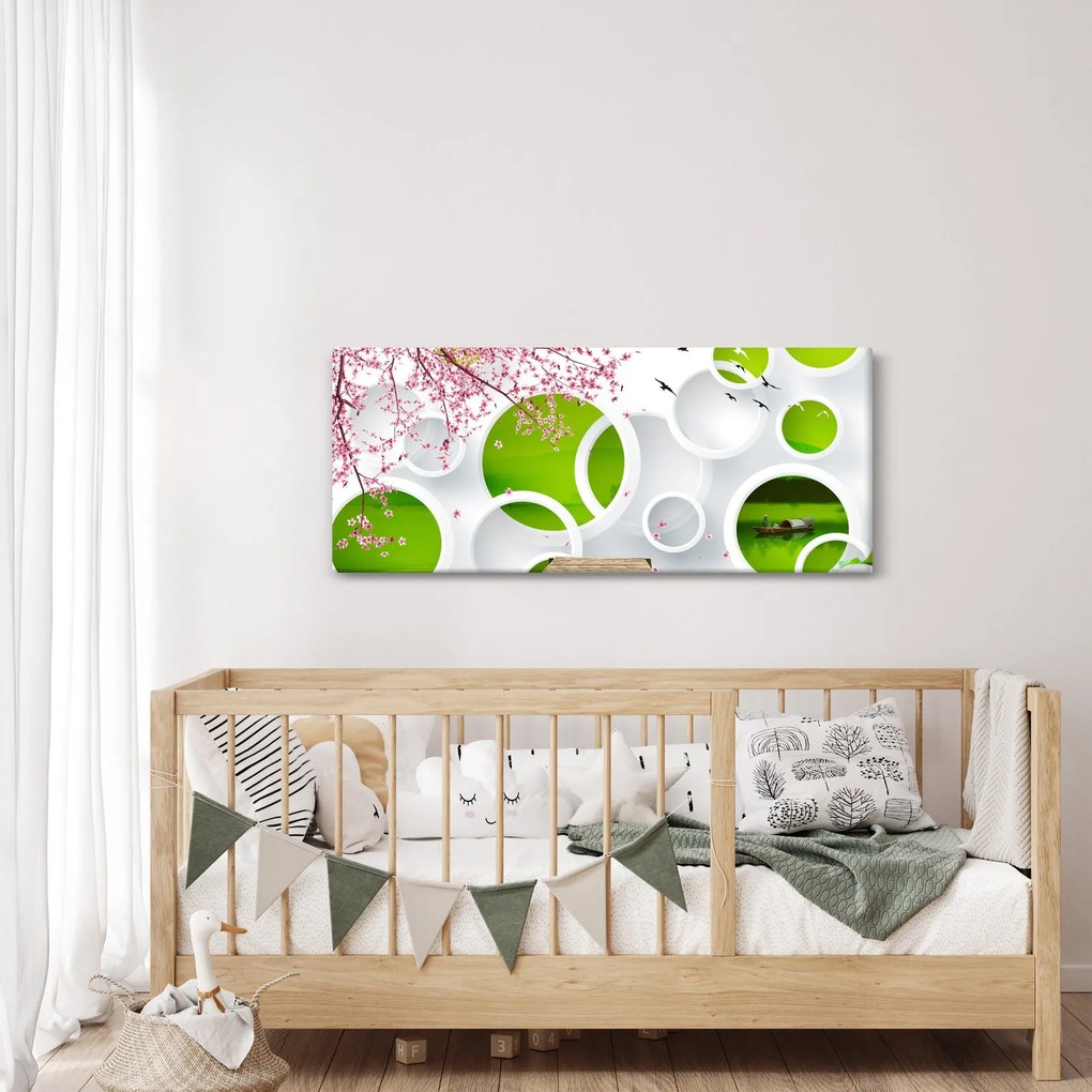 Obraz - Mólo nad jazerom (120x50 cm)