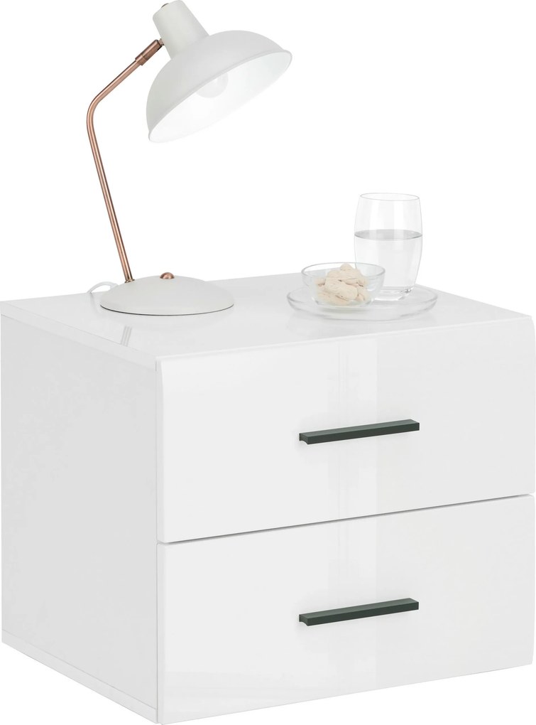 XXXLutz NOČNÝ STOLÍK, biela, 50/42,8/41,6 cm Hom`in - Spálňové sety - 001803069014