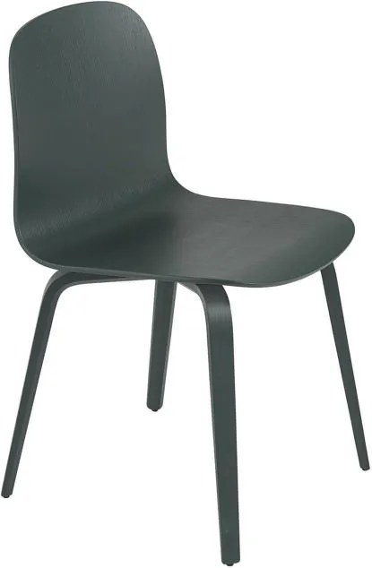 Muuto Stolička Visu, wood base, dark green