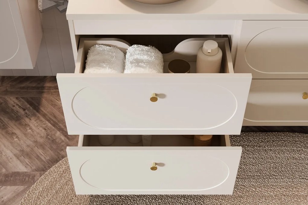 Skrinka pod umývadlo Donna 80 cm piesková