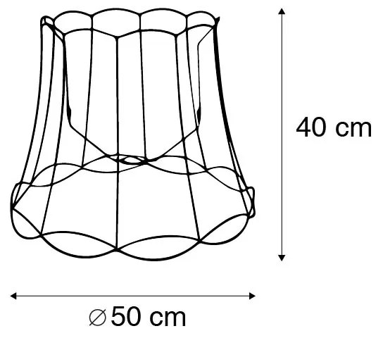 Kovový tienidlo čierny 50/40 - Granny Frame