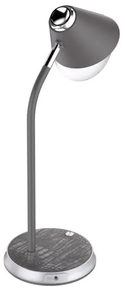 Immax 08972L - LED Stmievateľná stolná lampa FINCH LED/9W/12/230V šedá/chróm