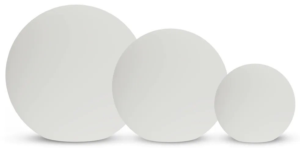 Ecolamp Exteriérové svietidlo Globo, 1x biele plastové tienidlo, (fi 30cm)