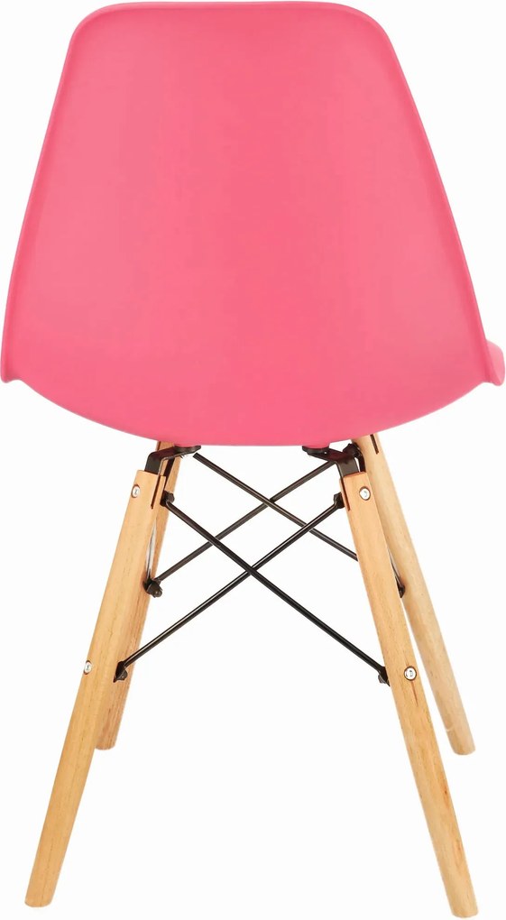 Dekorstudio Dizajnová jedálenská stolička v škandinávskom štýle - ružová
