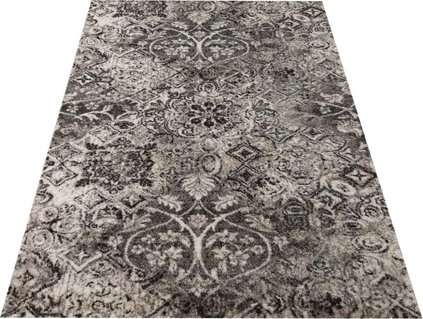 DY Sivý moderný koberec s geometrickým vzorom Panamero 08 N Rozmer: 160x220 cm