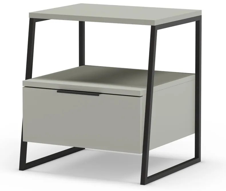 Zeleno-sivý nočný stolík Velia – Marckeric