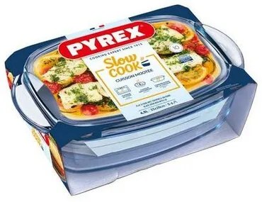 Pyrex Sklenená zapekacia misa s vekom, 4,5 l