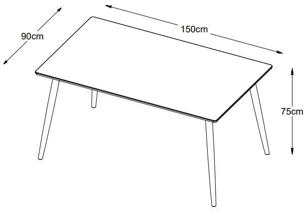 Dizajnový jedálenský stôl Tallys 150 cm dymový dub