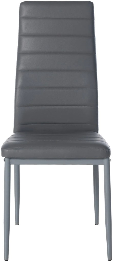 Jedálenská stolička Mayfair - koženka - Sivá
