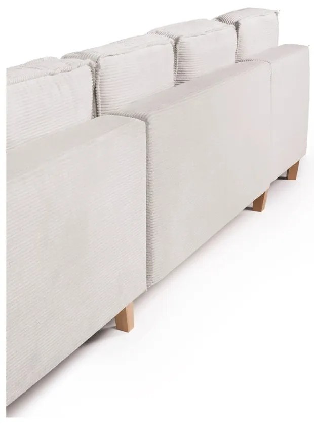 Béžová menčestrová rozkladacia rohová pohovka (pravý roh/do tvaru "U") Tori – Bonami Selection