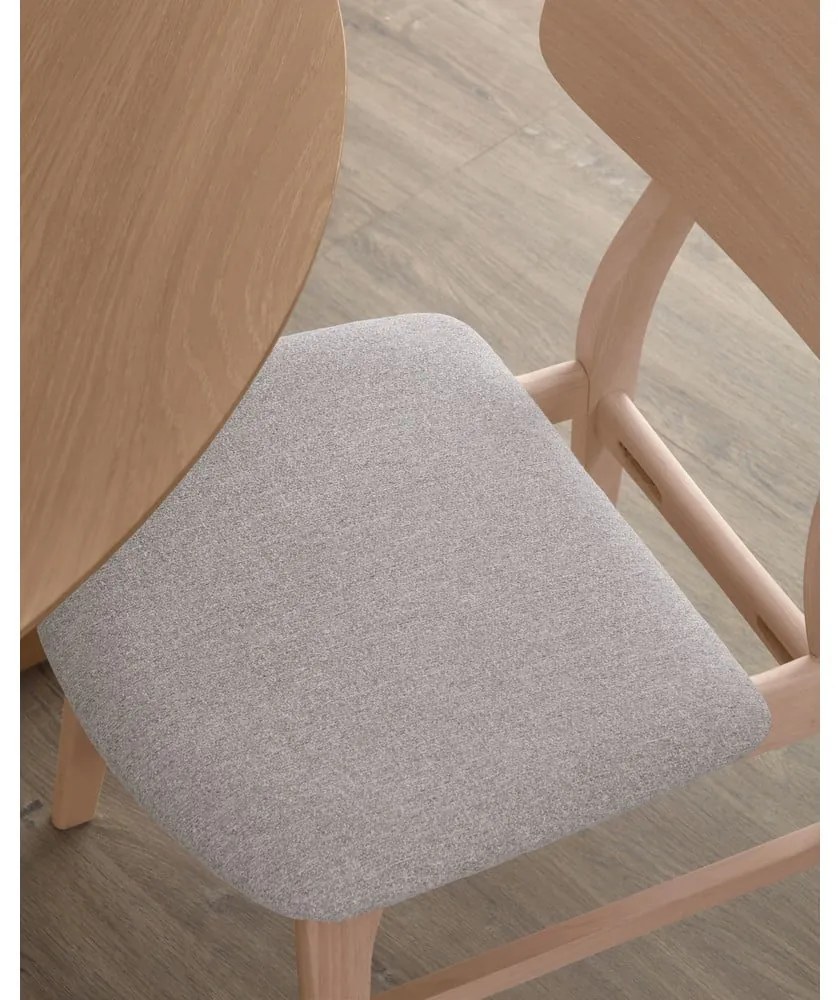 Jedálenská stolička v dekore duba v béžovo-prírodnej farbe v súprave 2 ks Selia – Kave Home