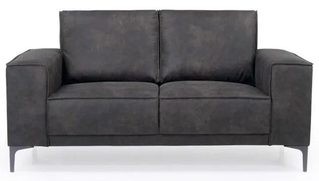 Antracitová pohovka z imitácie kože 164 cm Copenhagen – Scandic