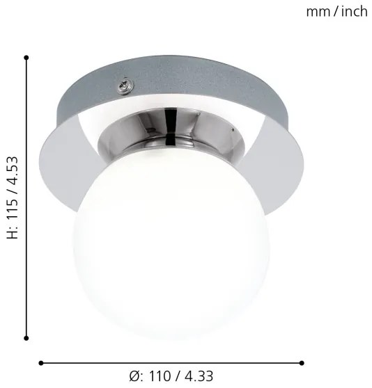 Eglo 94626 - LED Kúpeľňové svietidlo MOSIANO 1xLED/3,3W/230V IP44