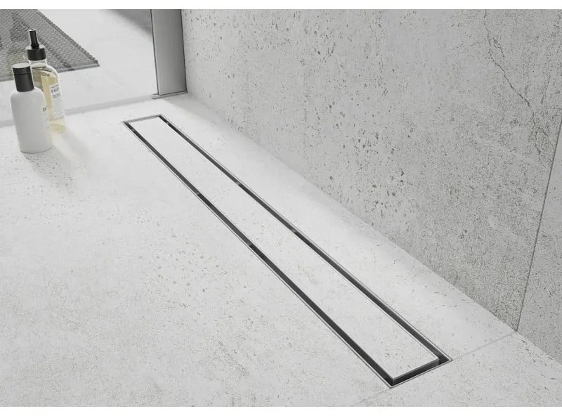 Mexen Flat nerezový sprchový žľab, 360°otočný sifon, 70 cm vzor M13, 2v1, 1010050-40