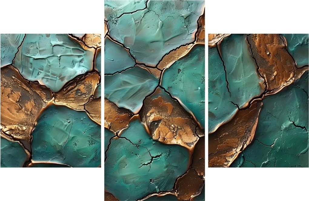 Obraz - Zeleno-zlatá maľba (90x60 cm)